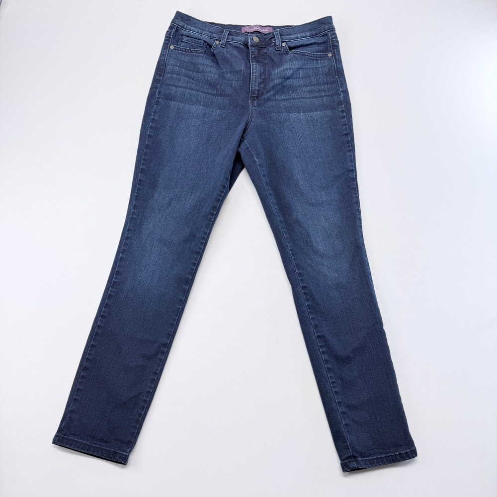 Gloria Vanderbilt Amanda Skinny Jeans Womens 12 Average Dark Wash Blue Stretch